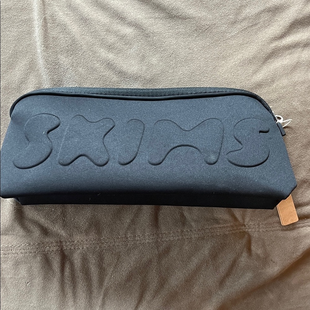 SKIMS Black Travel Pouch neoprene